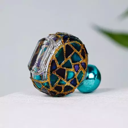 Blue-Coloured Glass Bottle for Perfume